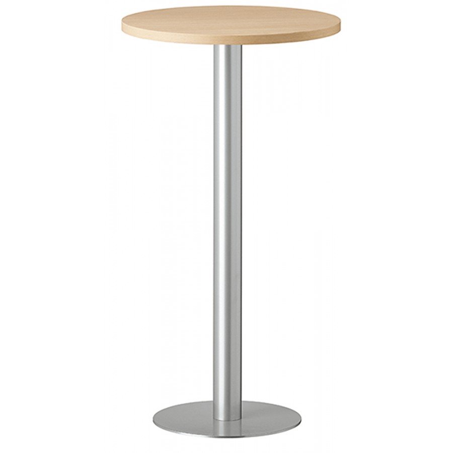 Masa uz comercial rotunda inalta din lemn si otel vopsit Metalmobil MT 481A